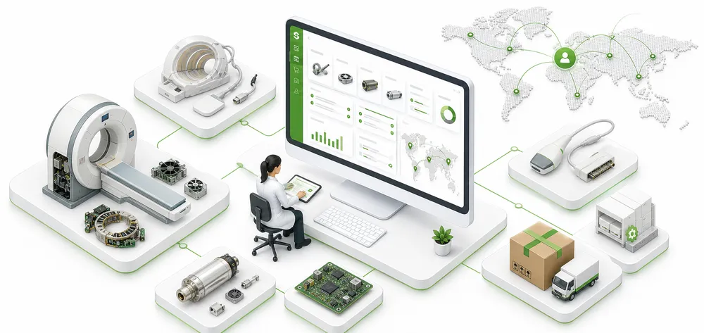 Medical imaging parts sourcing network